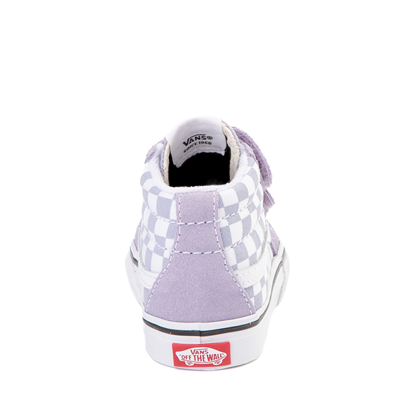 alternate view Vans Sk8 Mid Reissue V Checkerboard Skate Shoe - Baby / Toddler - Languid LavenderALT4