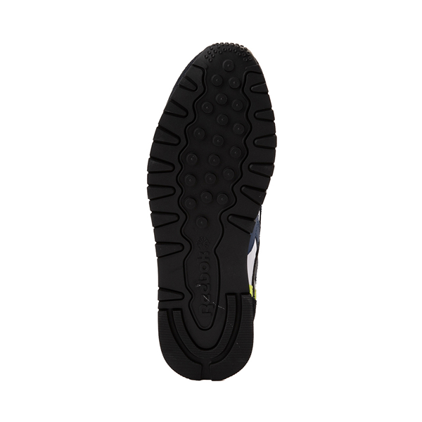 alternate view Mens Reebok Classic Leather Athletic Shoe - Black / White / MulticolorALT3