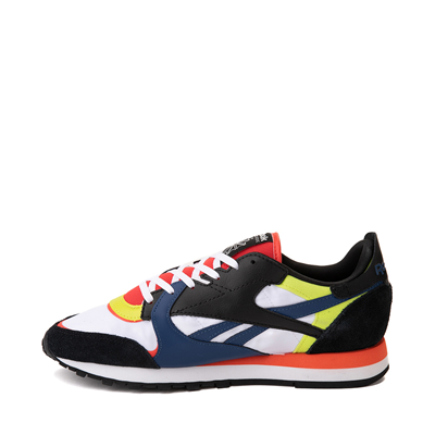 Alternate view of Mens Reebok Classic Leather Athletic Shoe - Black / White / Multicolor