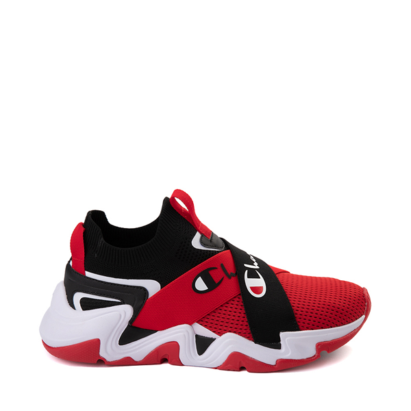 Main view of Mens Champion Hyper Cross Low Athletic Shoe - Red / Black / White