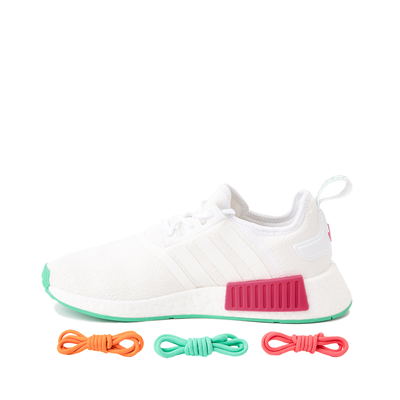 Alternate view of Womens adidas NMD R1 Athletic Shoe - White / Pink