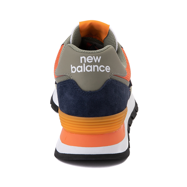 alternate view Mens New Balance 574 Rugged Athletic Shoe - Olive / Navy / OrangeALT4