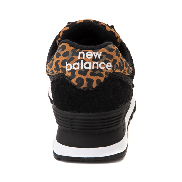 alternate view Womens New Balance 574 Athletic Shoe - Black / LeopardALT4