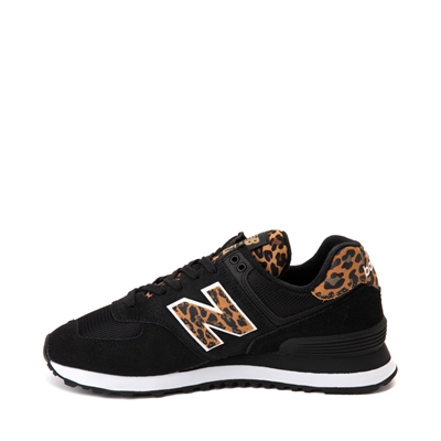 Alternate view of Womens New Balance 574 Athletic Shoe - Black / Leopard