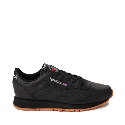 Alternate view of Mens Reebok Classic Leather Athletic Shoe - Black / Gum