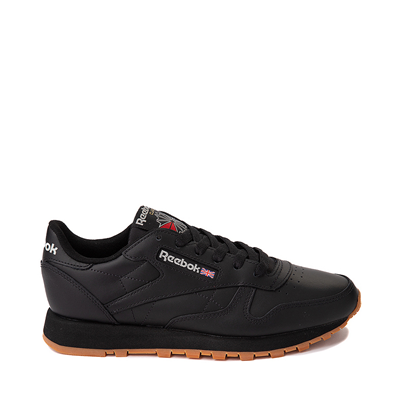 Main view of Womens Reebok Classic Leather Athletic Shoe - Black / Gum