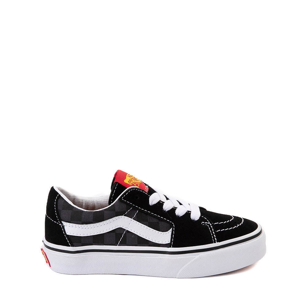 Vans Sk8 Low Checkerboard Skate Shoe - Little Kid - Black / Gray