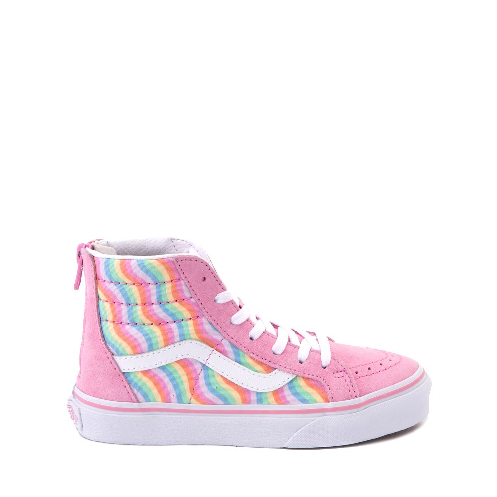 Vans Sk8 Hi Skate Shoe - Little Kid - Begonia Pink / Wavy Rainbow