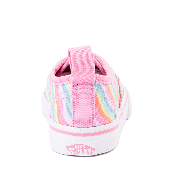 alternate view Vans Authentic Skate Shoe - Baby / Toddler - Begonia Pink / Wavy RainbowALT4