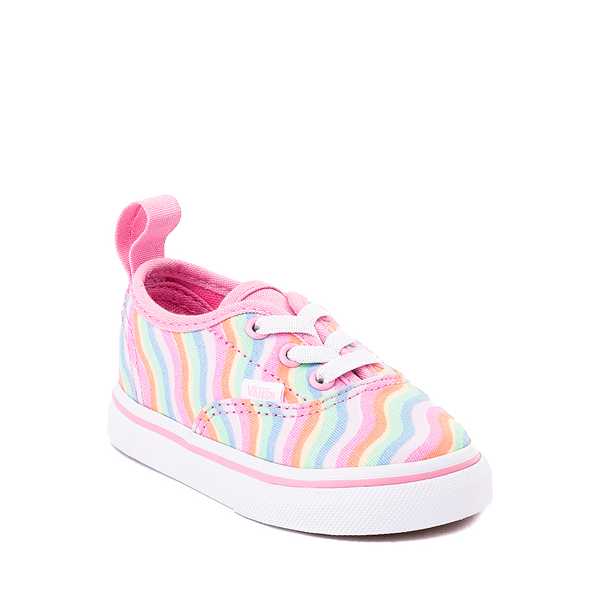 alternate view Vans Authentic Skate Shoe - Baby / Toddler - Begonia Pink / Wavy RainbowALT5