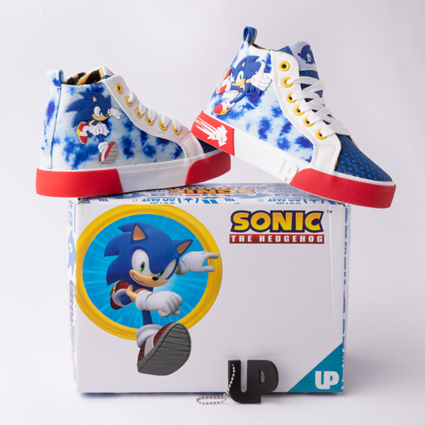 alternate view Ground Up Sonic The Hedgehog™ Hi Sneaker - Little Kid / Big Kid - Royal BlueALT1D
