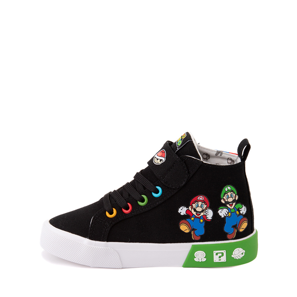 alternate view Ground Up Super Mario Bros. Hi Sneaker - Little Kid / Big Kid - Black / MulticolorALT1