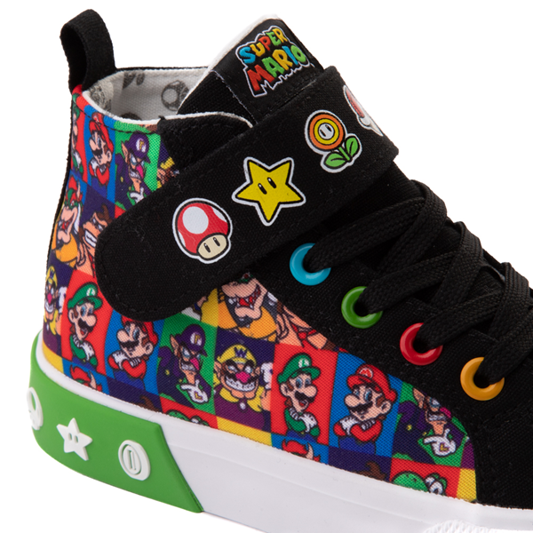 alternate view Ground Up Super Mario Bros. Hi Sneaker - Little Kid / Big Kid - Black / MulticolorALT5B