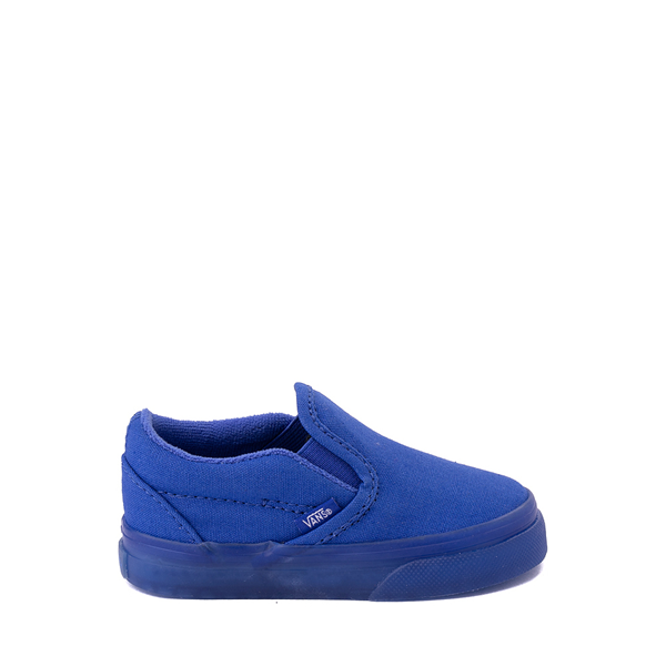 Main view of Vans Slip-On Translucent Skate Shoe - Baby / Toddler - Blue Monochrome