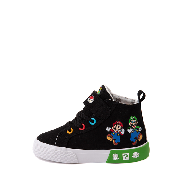 alternate view Ground Up Super Mario Bros. Hi Sneaker - Toddler - Black / MulticolorALT1