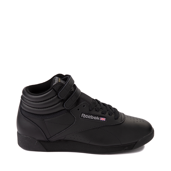 Womens Reebok Freestyle Hi Athletic Shoe - Black Monochrome