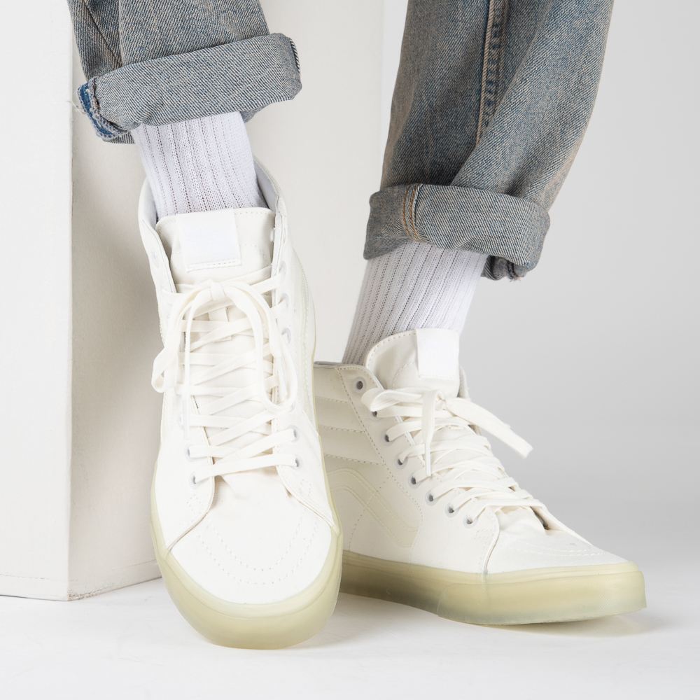Vans Sk8-Hi Translucent Skate Shoe - White Monochrome | Journeys