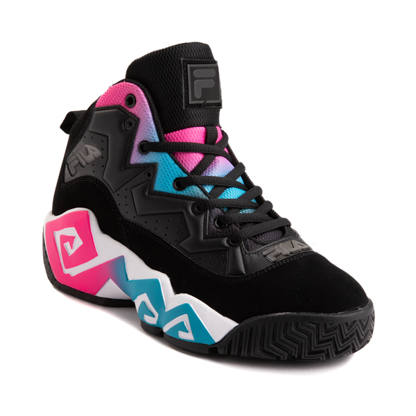 Womens Fila MB '90s Athletic Shoe - Black / Pink / Blue
