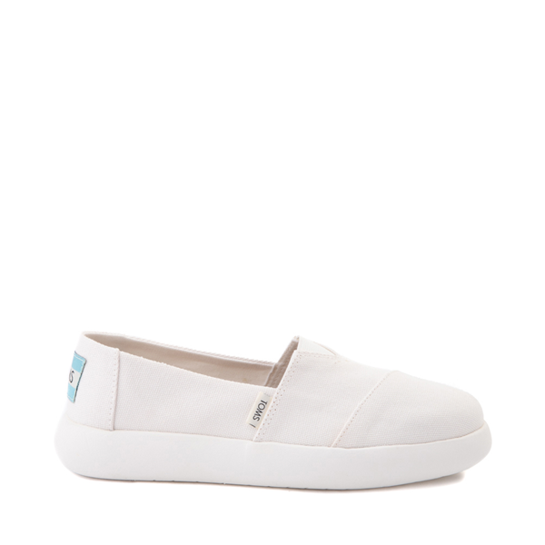 Womens TOMS Classic Mallow Slip On Casual Shoe - White