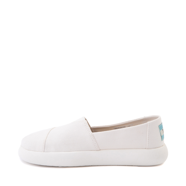 alternate view Womens TOMS Classic Mallow Slip On Casual Shoe - WhiteALT1
