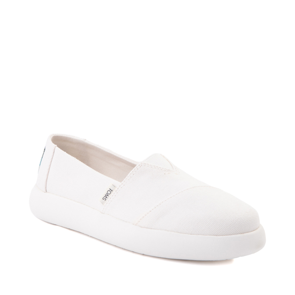 alternate view Womens TOMS Classic Mallow Slip On Casual Shoe - WhiteALT5