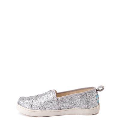 Alternate view of TOMS Classic Glitter Slip On Casual Shoe - Little Kid / Big Kid - Silver