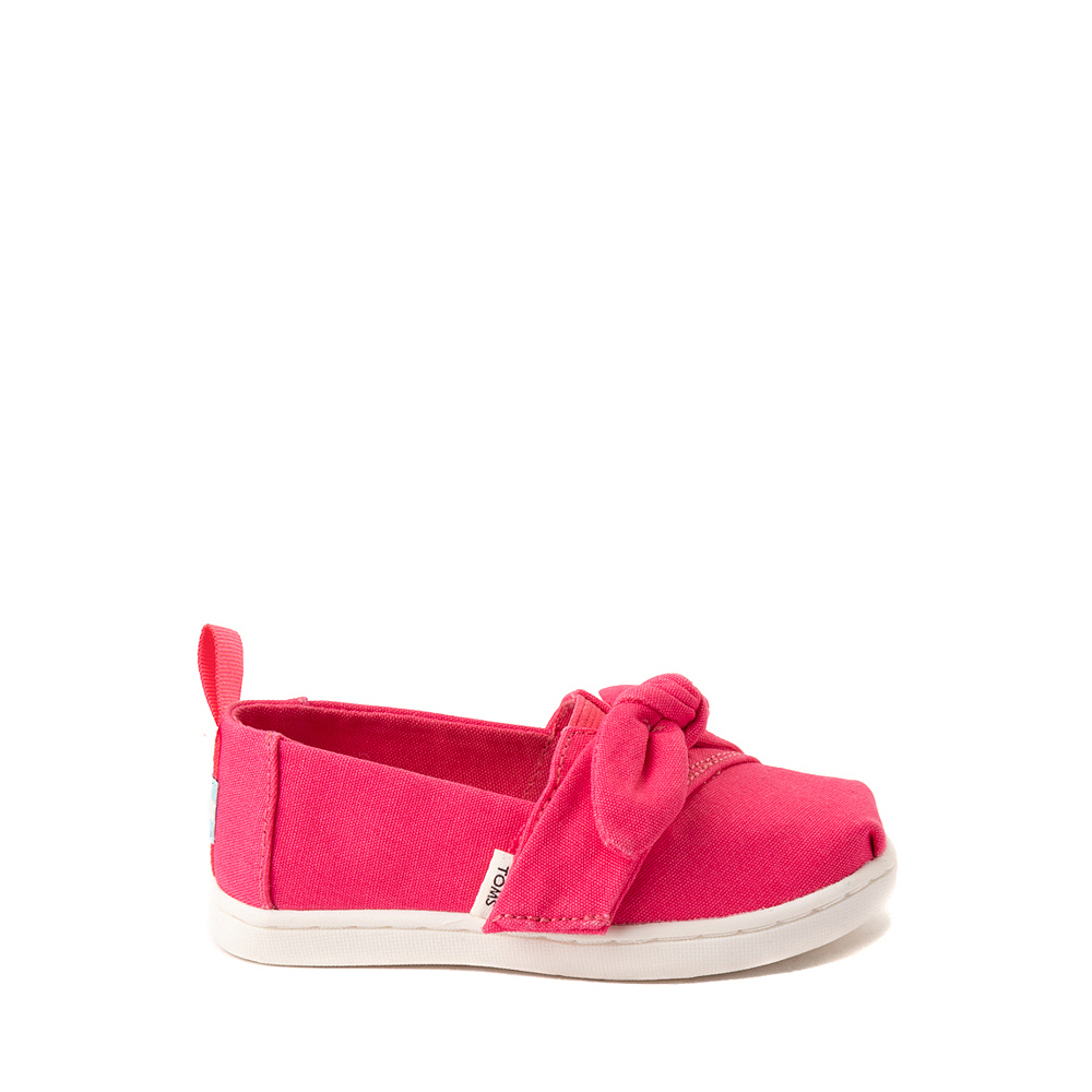 TOMS Classic Bow Slip On Casual Shoe - Baby / Toddler / Little Kid - Raspberry