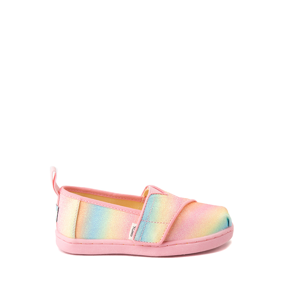 TOMS Classic Glitter Slip On Casual Shoe - Baby / Toddler / Little Kid - Rainbow