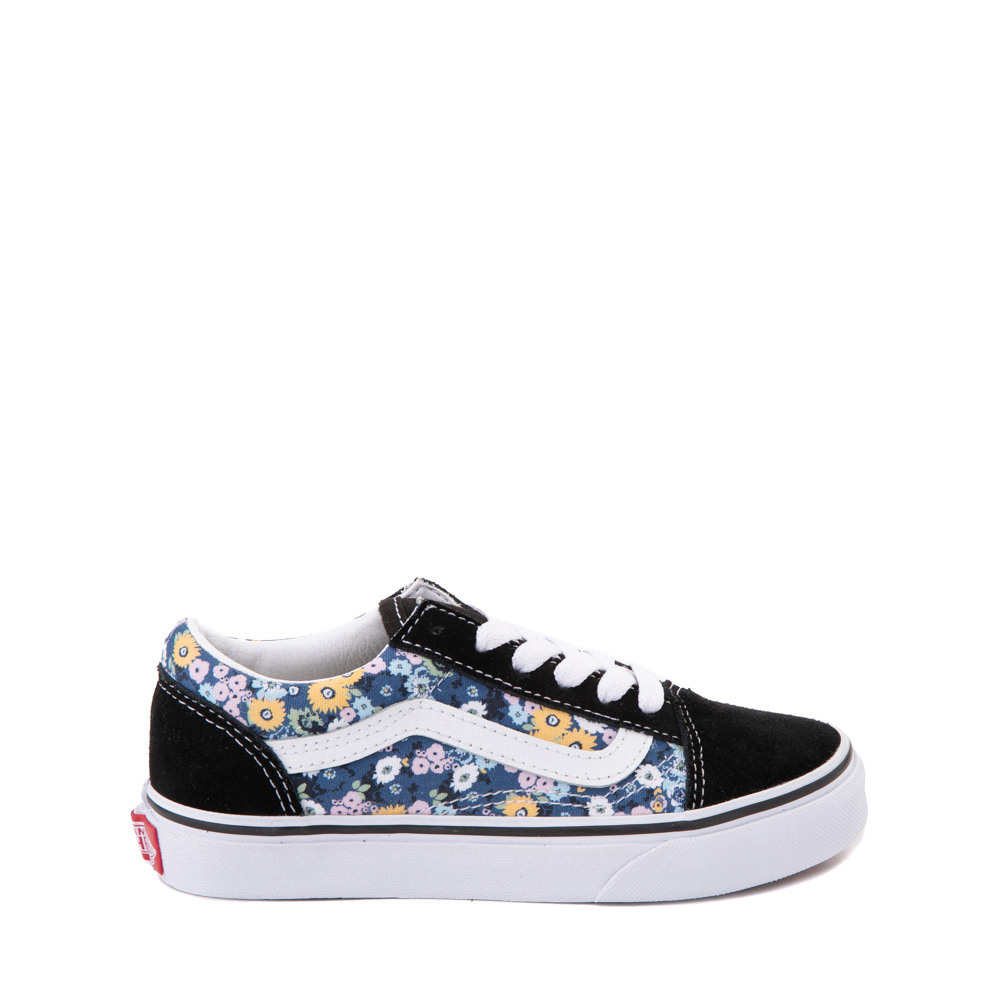 Vans Old Skool Skate Shoe - Little Kid - Black / Floral