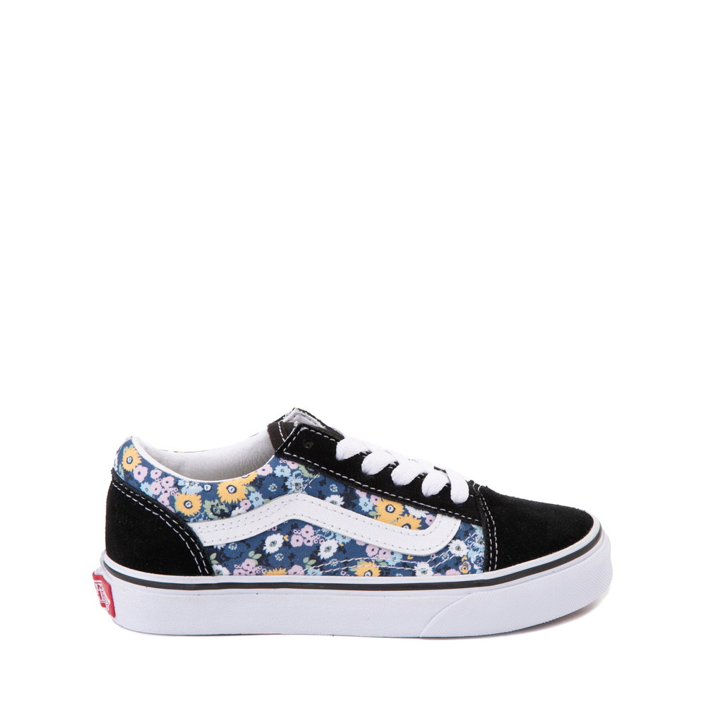 Vans Old Skool Skate Shoe - Little Kid - Black / Floral | Journeys