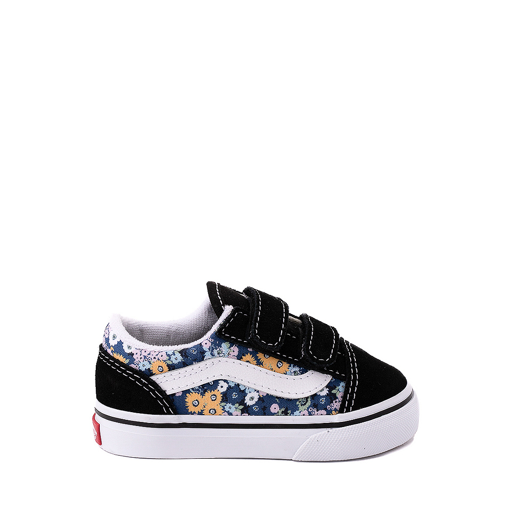 Vans Old Skool V Skate Shoe - Baby / Toddler - Black / Floral