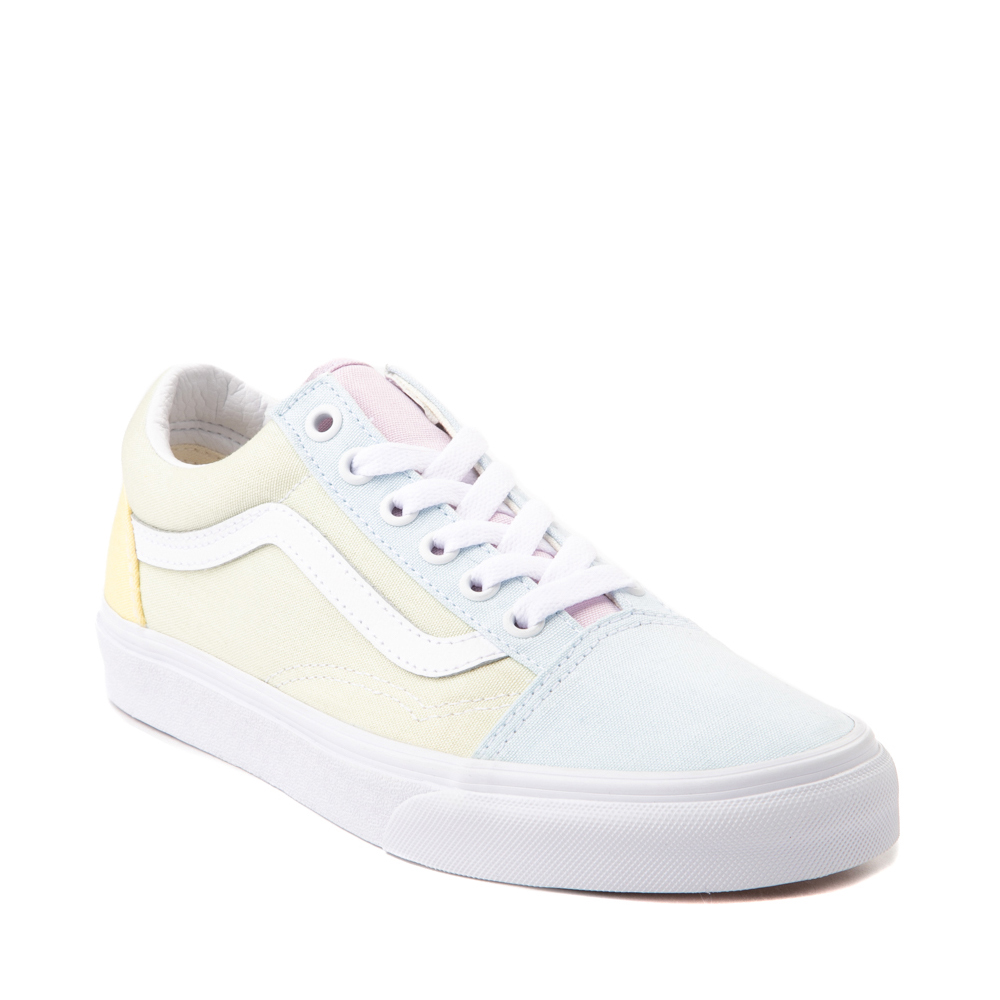 pastel color block old skool vans