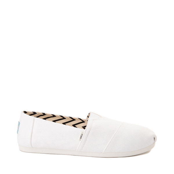 Main view of Mens TOMS Classic Slip On Casual Shoe - White