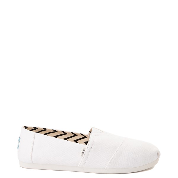 Main view of Mens TOMS Classic Slip On Casual Shoe - White