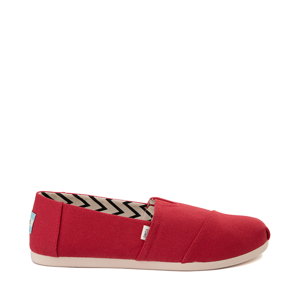 Main view of Mens TOMS Classic Slip On Casual Shoe - Red
