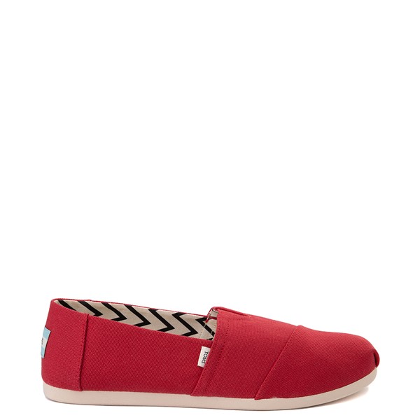 Main view of Mens TOMS Classic Slip On Casual Shoe - Red