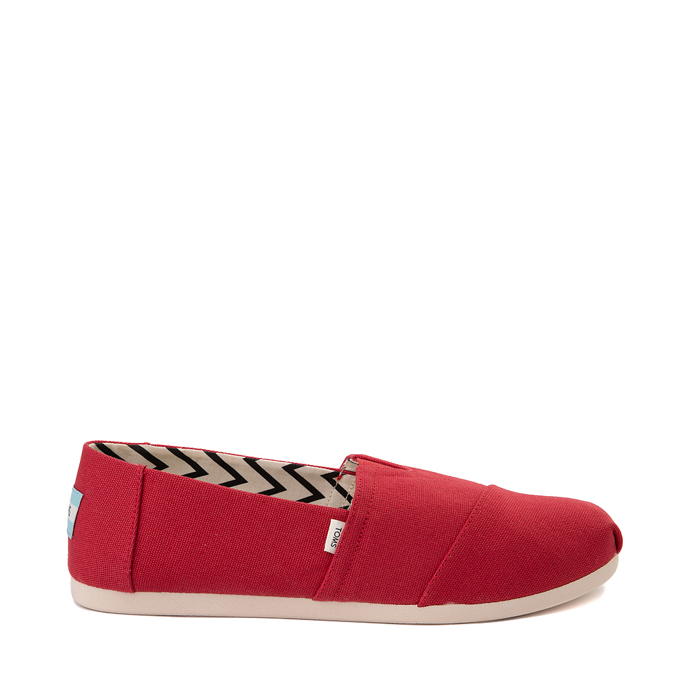 Mens TOMS Classic Slip On Casual Shoe - Red