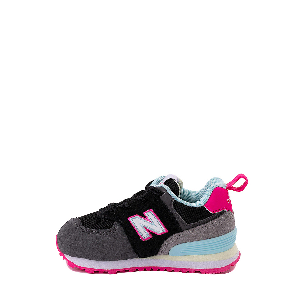 New Balance 574 Athletic Shoe - Baby / Toddler - Black / Pink Glow ...