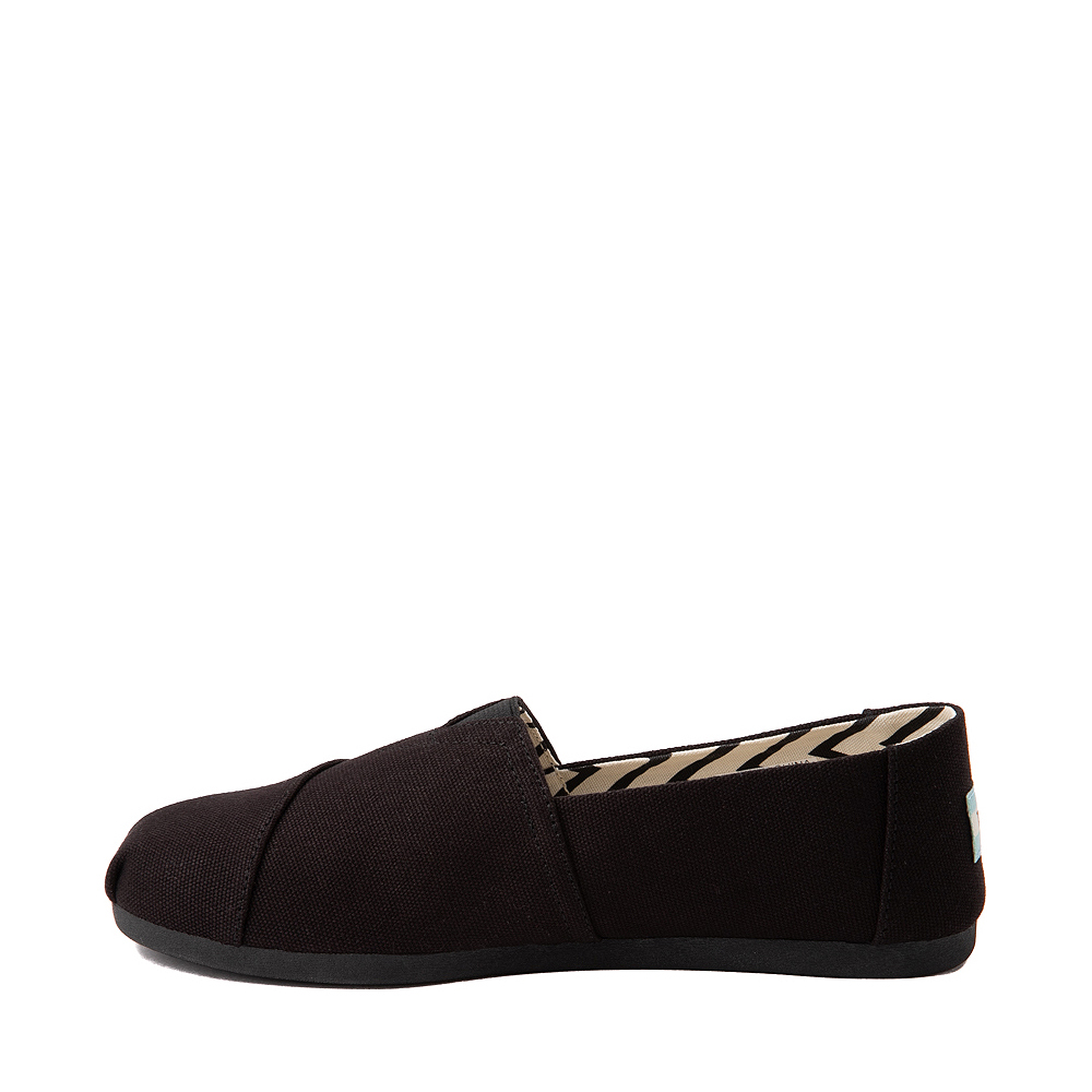 Womens TOMS Alpargata Slip-On Casual Shoe - Black Monochrome | Journeys