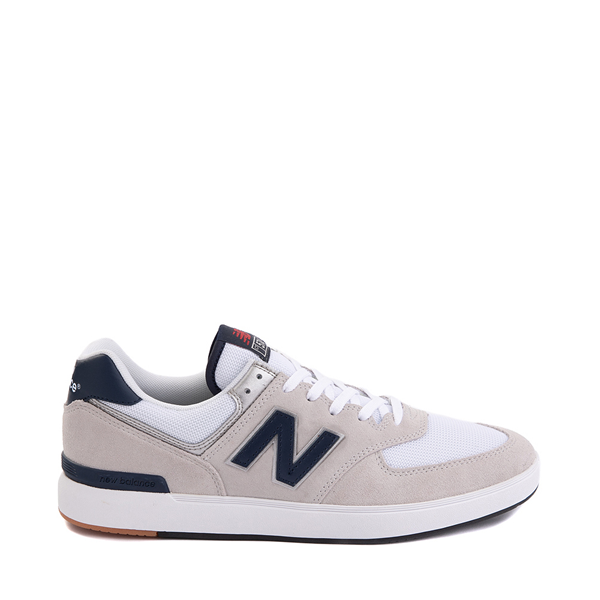 Main view of Mens New Balance 574 Court Athletic Shoe - Gray / Navy