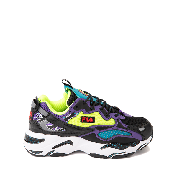 Fila Ray Tracer Apex Athletic Shoe - Little Kid - Black / Imperial Purple / Lime Punch