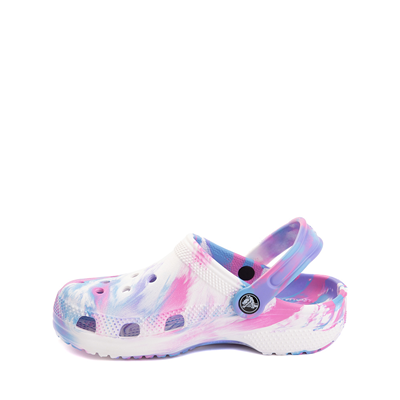 Alternate view of Crocs Classic Clog - Little Kid / Big Kid - White / Marbled Pink