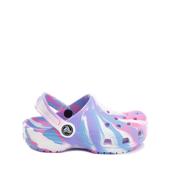 Main view of Crocs Classic Clog - Baby / Toddler - White / Marbled Pink