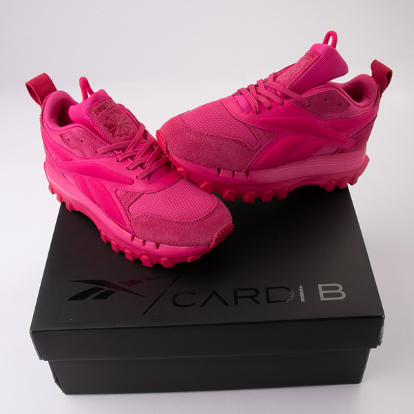 alternate view Womens Reebok x Cardi B Classic Leather V2 Athletic Shoe - Pink FusionALT1D