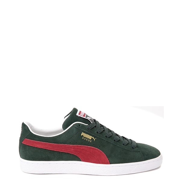 Mens PUMA Suede Classic XXI Athletic Shoe - Green Gables / Intense Red