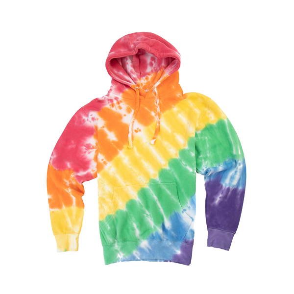 alternate view Womens Sideways Rainbow Hoodie - MulticolorALT2