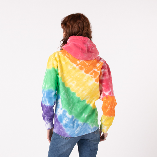 alternate view Womens Sideways Rainbow Hoodie - MulticolorALT4