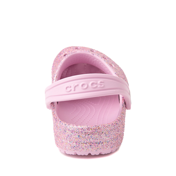 alternate view Crocs Classic Glitter Clog - Baby / Toddler - Pink / RainbowALT4