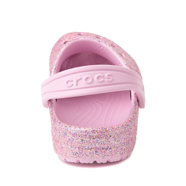 alternate view Crocs Classic Glitter Clog - Baby / Toddler - Pink / RainbowALT4