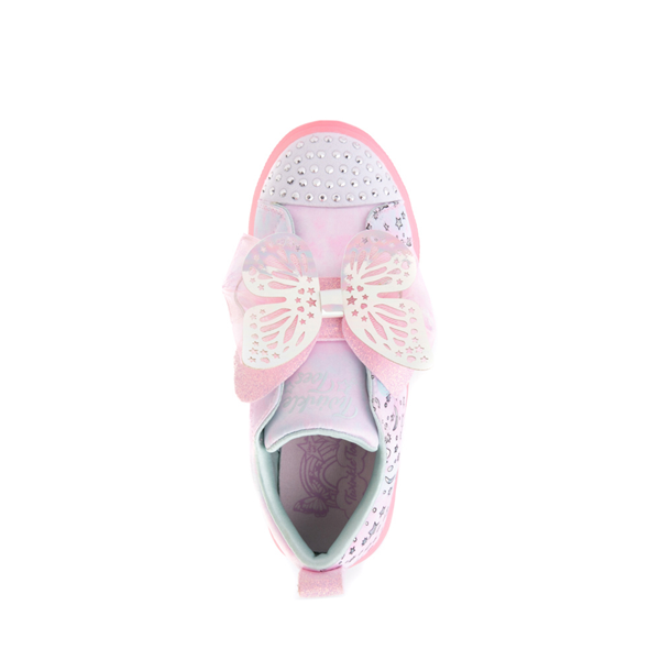 alternate view Skechers Twinkle Toes Shuffle Brights Butterfly Magic Sneaker - Little Kid - Light PinkALT2